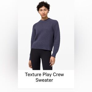 Lululemon Textured  Play Crew Sweater